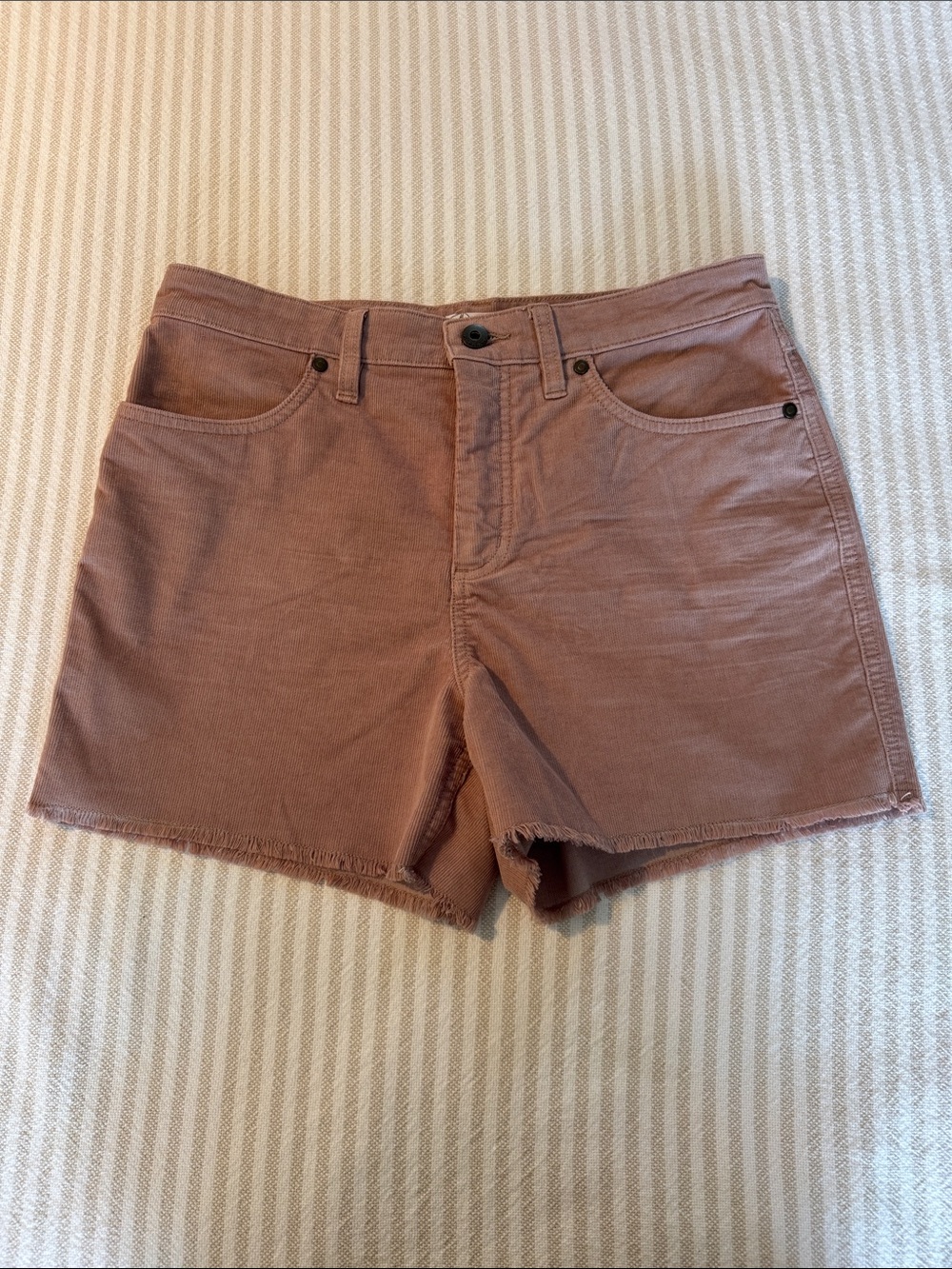 Carve Designs Women's Oahu Hi-Rise 4” Corduroy Shorts in Fawn